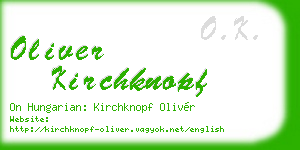 oliver kirchknopf business card